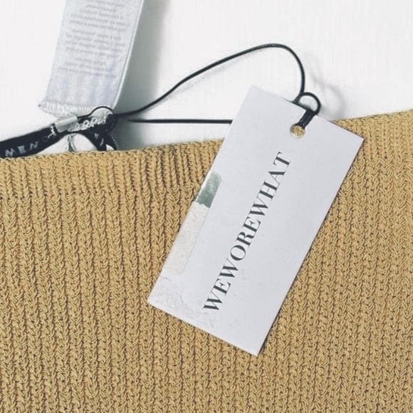 🌻NEW w/tags WEWOREWHAT Cotton Blend Knit Midi Skirt Size Medium - Picture 9 of 11